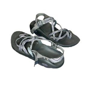 Chaco Women's ZX/2 Gray and Purple Yampa Toe Loop Vibram Sole Sandals Sz 10